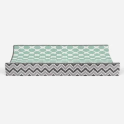 Bacati - Ikat Zigzag Mint Dots Muslin Changing Pad Cover -Roommates Nursery Outlet Store GUEST 3e0ed7f7 898c 4c73 a117 e32b087da86b