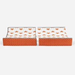 Bacati - Playful Fox Quilted Changing Pad Cover -Orange Arrows In Gussett -Roommates Nursery Outlet Store GUEST 3e82e652 c8f0 4fdb b83c f21e4e63603d