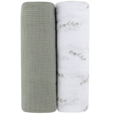 Ely's & Co. Cotton Muslin Swaddle Blanket 2 Pack 10 Ely's & Co. Cotton Muslin Swaddle Blanket 2 Pack - Image 10