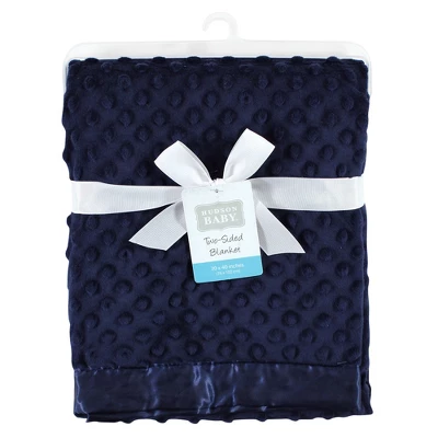 Hudson Baby Unisex Baby Plush Mink Blanket, Navy, One Size 1 Hudson Baby Unisex Baby Plush Mink Blanket, Navy, One Size