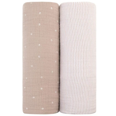 Ely's & Co. Cotton Muslin Swaddle Blanket 2 Pack 13 Ely's & Co. Cotton Muslin Swaddle Blanket 2 Pack - Image 13