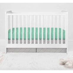 Bacati - Love Gray Mint 10 Pc Crib Bedding Set With 2 Crib Fitted Sheets -Roommates Nursery Outlet Store GUEST 44b1b12f 72e7 489b 892d 1d58ba263547