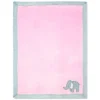 Wendy Bellissimo Elephant 2 Ply Plush Blanket - Pink