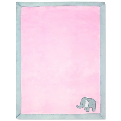 Wendy Bellissimo Elephant 2 Ply Plush Blanket - Pink 1 Wendy Bellissimo Elephant 2 Ply Plush Blanket - Pink