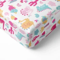 Bacati - Little Dino Girls Fuchsia/Aqua Muslin 6 Pc Crib Bedding Set With Crib Musical Mobile 13 Bacati - Little Dino Girls Fuchsia/Aqua Muslin 6 Pc Crib Bedding Set With Crib Musical Mobile -Roommates Nursery Outlet Store GUEST 477bced5 732f 4ba9 8b13 bdd783cbe3a2