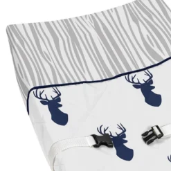 Sweet Jojo Designs Changing Pad Cover - Navy & White Stag -Roommates Nursery Outlet Store GUEST 49e71912 7f2e 494b 907c a4ecd9bba19d