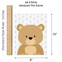 Big Dot Of Happiness Woodland Creatures - Unframed Forest Animals Nursery And Kids Room Linen Paper Wall Art - Set Of 4 - Artisms - 8 X 10 Inches -Roommates Nursery Outlet Store GUEST 4a8d3dc9 900a 44ff b01e 52b5b99649e4