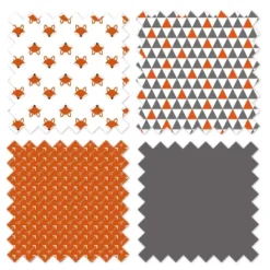 Bacati - Playful Fox Orange Gray 3 Pc Crib Bedding Set -Roommates Nursery Outlet Store GUEST 4c5f3996 e2c4 470e a3b3 c9151b151685
