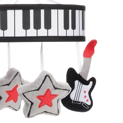 Lambs & Ivy Rock Star Musical Baby Crib Mobile Soother Toy - Guitar/Star 2 Lambs & Ivy Rock Star Musical Baby Crib Mobile Soother Toy - Guitar/Star - Image 2