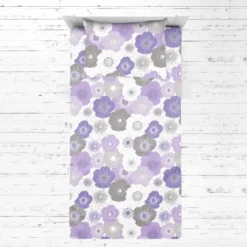 Bacati - Watercolor Floral Purple Gray 3 Pc Toddler Bed Sheet Set -Roommates Nursery Outlet Store GUEST 4df14d81 0032 44c0 9630 c2f63d365b45