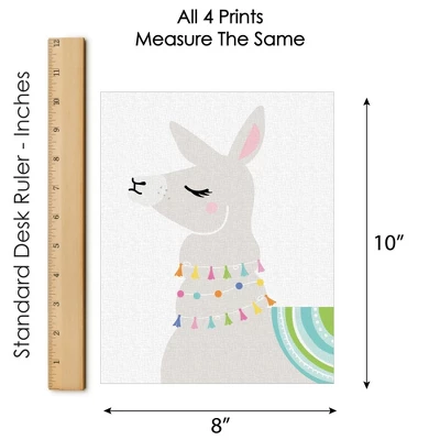 Big Dot Of Happiness Whole Llama Fun - Unframed Llama Fiesta Nursery And Kids Room Linen Paper Wall Art - Set Of 4 - Artisms - 8 X 10 Inches 4 Big Dot Of Happiness Whole Llama Fun - Unframed Llama Fiesta Nursery And Kids Room Linen Paper Wall Art - Set Of 4 - Artisms - 8 X 10 Inches - Image 4