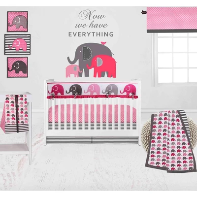 Bacati - Elephants Musical Mobile Pink/Grey 3 Bacati - Elephants Musical Mobile Pink/Grey - Image 3