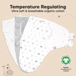 3pk Soothe Baby Swaddle 0-3 Months, Organic Baby Swaddle Sleep Sacks, Newborn, Infant Swaddle Sack -Roommates Nursery Outlet Store GUEST 50ad3110 a394 4ca2 91e3 c0a23f2ff5c4