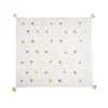 Crane Baby Cotton Muslin Pom Pom Blanket - Kendi White