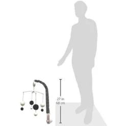 Bacati - Classic Damask White/black Musical Mobile