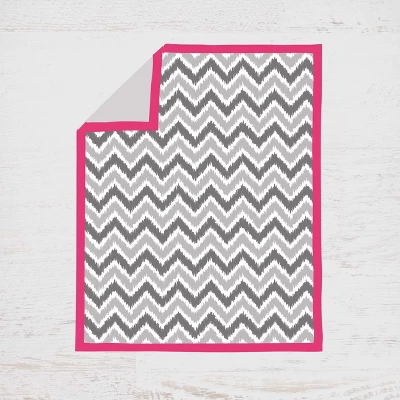 Bacati - Ikat Dots Leopard Pink Grey Girls 4 Pc Crib Set With Muslin Sleeping Sack 1 Bacati - Ikat Dots Leopard Pink Grey Girls 4 Pc Crib Set With Muslin Sleeping Sack