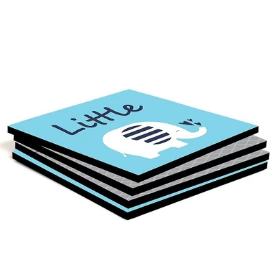 Big Dot Of Happiness Blue Baby Elephant - Kids Room, Nursery Decor And Home Decor - 11 X 11 Inches Nursery Wall Art - Set Of 4 Prints For Baby's Room 3 Big Dot Of Happiness Blue Baby Elephant - Kids Room, Nursery Decor And Home Decor - 11 X 11 Inches Nursery Wall Art - Set Of 4 Prints For Baby's Room - Image 3