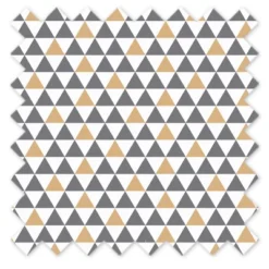 Bacati - Woodlands Gray/Beige Triangles Neutral Cotton Crib/Toddler Neutral Cotton Crib Skirt