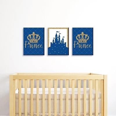Big Dot Of Happiness Royal Prince Charming - Baby Boy Nursery Wall Art And Kids Room Decorations - Gift Ideas - 7.5 X 10 Inches - Set Of 3 Prints 1 Big Dot Of Happiness Royal Prince Charming - Baby Boy Nursery Wall Art And Kids Room Decorations - Gift Ideas - 7.5 X 10 Inches - Set Of 3 Prints