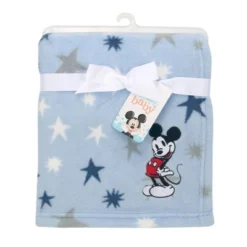 Lambs & Ivy Disney Baby Mickey Mouse Appliqued Blue Star Fleece Baby Blanket -Roommates Nursery Outlet Store GUEST 58f6dce1 5b66 4352 8847 aa28e2f98768