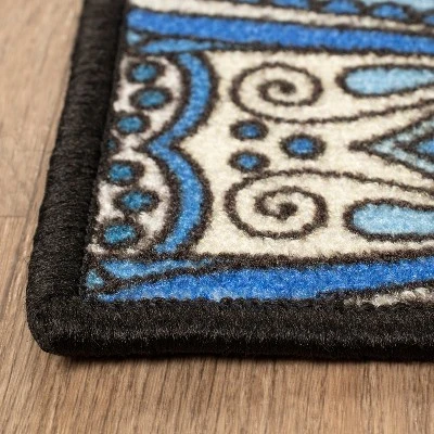 Floral Bohemian Non-Slip Washable Indoor/ Outdoor Area Rug By Blue Nile Mills 2 Floral Bohemian Non-Slip Washable Indoor/ Outdoor Area Rug By Blue Nile Mills - Image 2