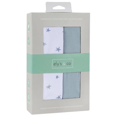 Ely's & Co. Adjustable Swaddle Blanket Infant Baby Wrap 2 Pack 1 Ely's & Co. Adjustable Swaddle Blanket Infant Baby Wrap 2 Pack