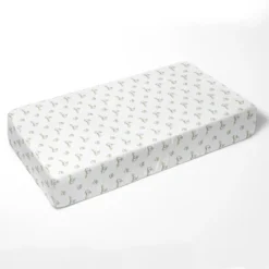 Bacati - Happy Monkeys Green Muslin 100 Percent Cotton Universal Baby US Standard Crib Or Toddler Bed Fitted Sheet