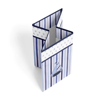 Bacati - Little Sailor Collapsible Laundry Hamper 1 Bacati - Little Sailor Collapsible Laundry Hamper