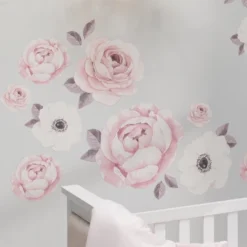 Lambs & Ivy Floral Garden Watercolor/Pink Linen 5-Piece Baby Crib Bedding Set 17 Lambs & Ivy Floral Garden Watercolor/Pink Linen 5-Piece Baby Crib Bedding Set -Roommates Nursery Outlet Store GUEST 605d77d7 ca50 4901 82b8 997c78681b08