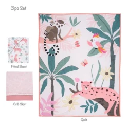Lambs & Ivy Enchanted Safari Leopard/Lemur Jungle 3-Piece Baby Crib Bedding Set -Roommates Nursery Outlet Store GUEST 606e4e0a 79fb 4cf1 81c0 f02ffa7cb536