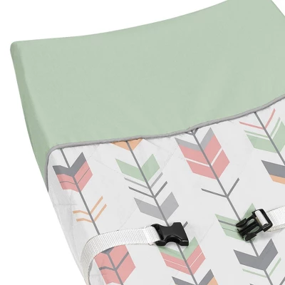 Sweet Jojo Designs Changing Pad Cover - Mod Arrow - Coral/Mint 3 Sweet Jojo Designs Changing Pad Cover - Mod Arrow - Coral/Mint - Image 3