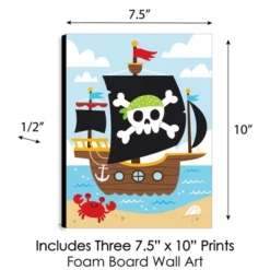 Big Dot Of Happiness Pirate Ship Adventures - Nautical Skull And Treasure Chest Nursery Wall Art And Kids Room Decor - 7.5 X 10 Inches Set Of 3 Prints -Roommates Nursery Outlet Store GUEST 6181d524 07ec 4756 97c6 dd46338023bb