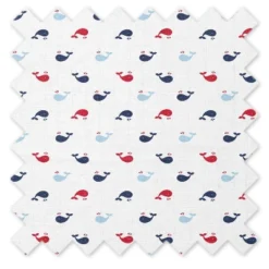 Bacati - Little Sailor Whales Boys Muslin 100 Percent Cotton Universal Baby US Standard Crib Or Toddler Bed Fitted Sheet -Roommates Nursery Outlet Store GUEST 61ed5253 3e20 4399 b2c3 041abe283f76