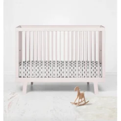 Bacati - Mustache Black Muslin 100 Percent Cotton Universal Baby US Standard Crib Or Toddler Bed Fitted Sheet -Roommates Nursery Outlet Store GUEST 62dfa863 565d 4d39 9b4a 54431c489188