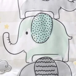 The Peanutshell Elephant Dreams 5-Piece Baby Crib Bedding Set With Quilt And Blanket -Roommates Nursery Outlet Store GUEST 664cd382 bd1c 499d 98e5 6910f5fc7173