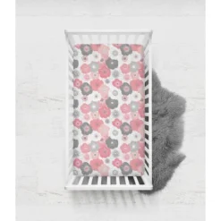 Bacati - Watercolor Floral Coral Gray 4 Pc Crib Bedding Set With Diaper Caddy 12 Bacati - Watercolor Floral Coral Gray 4 Pc Crib Bedding Set With Diaper Caddy -Roommates Nursery Outlet Store GUEST 66e05113 4685 4b22 92d5 d2290a14e029