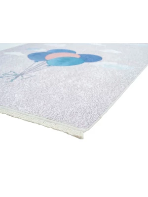 Mother Ruggers Balloon Away Machine Washable Colorful Kid's Rug 1 Mother Ruggers Balloon Away Machine Washable Colorful Kid's Rug