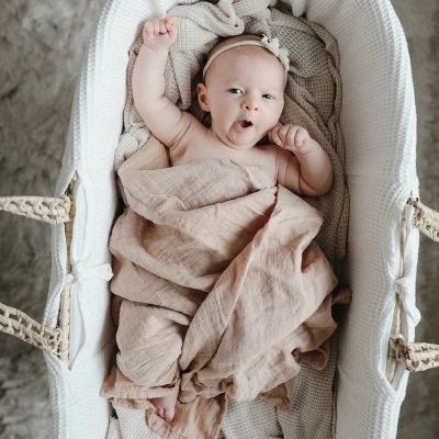 Mushie Muslin Swaddle Blanket Organic Cotton 1 Mushie Muslin Swaddle Blanket Organic Cotton