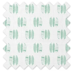 Bacati - Noah Mint Feathers Quilted Muslin Changing Pad Cover -Roommates Nursery Outlet Store GUEST 67971def 0f6d 445b 9bdb 2bf4f5627974