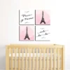 Big Dot Of Happiness Paris, Ooh La La - Kids Room, Nursery Decor And Home Decor - 11 X 11 Inches Kids Wall Art - Set Of 4 Prints