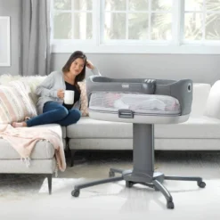 Chicco Close To You 3 In 1 Bedside Bassinet Heather Gray -Roommates Nursery Outlet Store GUEST 691bd34f 60c4 4ab1 aa72 bf7b2e427e7c