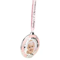 Northlight 3" Pink Silver-Plated Baby's First Christmas Photo Ornament With European Crystals 5 Northlight 3" Pink Silver-Plated Baby's First Christmas Photo Ornament With European Crystals -Roommates Nursery Outlet Store GUEST 693bad49 f9e7 406f beef ee06f311a5d7