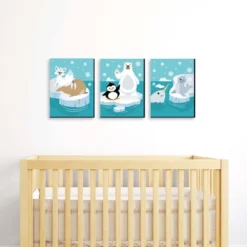 Big Dot Of Happiness Arctic Polar Animals - Nursery Wall Art And Kids Room Decorations - 7.5 X 10 Inches - Set Of 3 Prints
