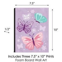 Big Dot Of Happiness Beautiful Butterfly - Floral Nursery Wall Art And Kids Room Decor - 7.5 X 10 Inches - Set Of 3 Prints -Roommates Nursery Outlet Store GUEST 6b4a348e 97be 4c17 adc6 8b17a0b832cf