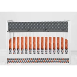 Bacati - Playful Fox Orange Gray 6 Pc Crib Bedding Set With Long Rail Guard Cover -Roommates Nursery Outlet Store GUEST 6cfaf86d 8650 4e93 bb79 4e786b56e866