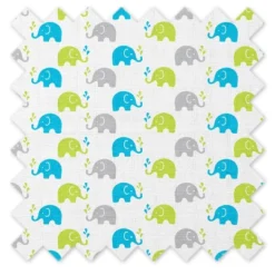 Bacati - Elephants Aqua/Lime/Gray Muslin 100 Percent Cotton Universal Baby US Standard Crib Or Toddler Bed Fitted Sheet -Roommates Nursery Outlet Store GUEST 6dda2438 a71f 4b8e bcd7 29a8674c7e1c