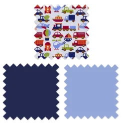 Bacati - Transportation Blue Red Green Navy Orange 3 Pc Toddler Sheet Set -Roommates Nursery Outlet Store GUEST 702d28be 5d4a 49a3 8d52 6fd9dca7c684