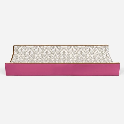 Bacati - Damask Pink/Choco Changing Pad Cover 4 Bacati - Damask Pink/Choco Changing Pad Cover - Image 4