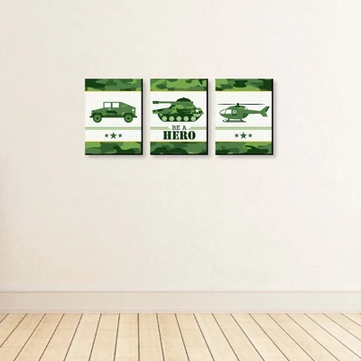Big Dot Of Happiness Camo Hero - Army Military Camouflage Nursery Wall Art And Kids Room Decorations - Gift Ideas - 7.5 X 10 Inches - Set Of 3 Prints 2 Big Dot Of Happiness Camo Hero - Army Military Camouflage Nursery Wall Art And Kids Room Decorations - Gift Ideas - 7.5 X 10 Inches - Set Of 3 Prints - Image 2