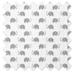 Bacati - Elephants Gray Muslin 100 Percent Cotton Universal Baby US Standard Crib Or Toddler Bed Fitted Sheet -Roommates Nursery Outlet Store GUEST 71dd9f11 25ca 475d 8695 3f281249ae1e